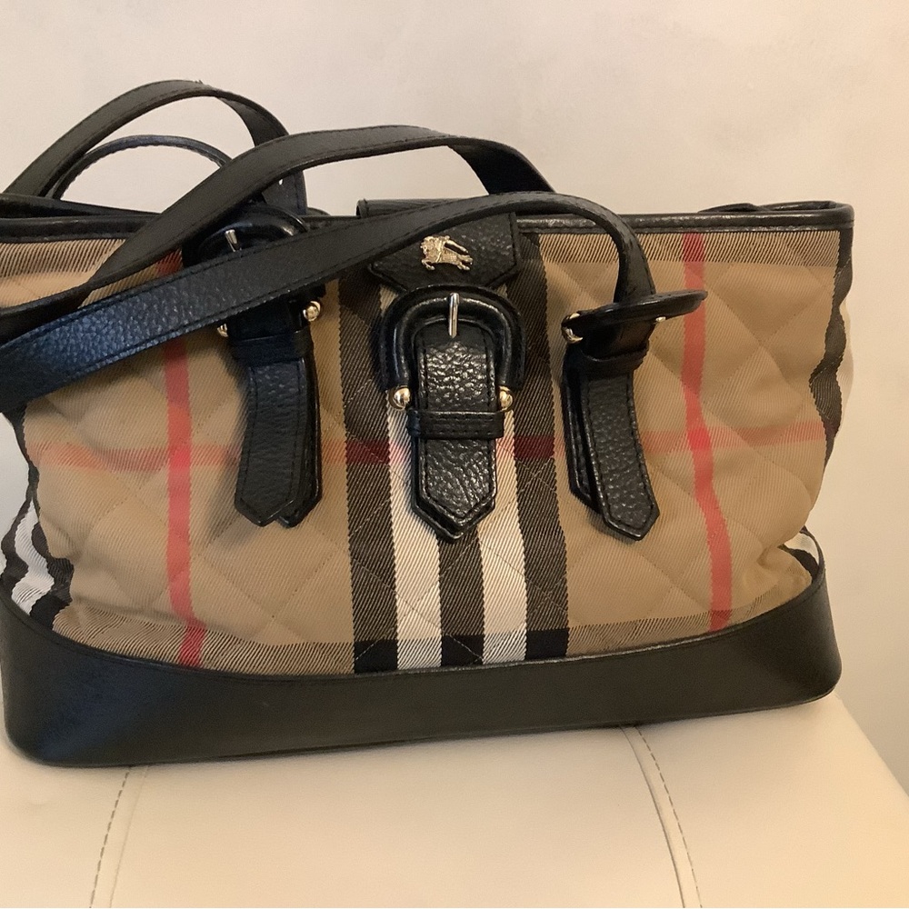 Burberry Black and Tan Women's Bag